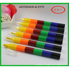 Multi-colors promotional plastic stackable crayon for children